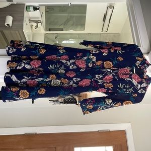 Navy floral dress
